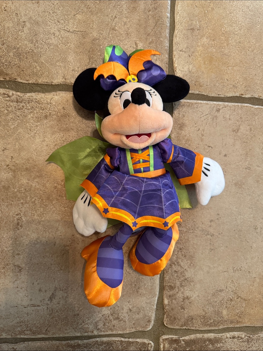 Disney Minnie Mouse Halloween Plush in Purple, Orange & Green
